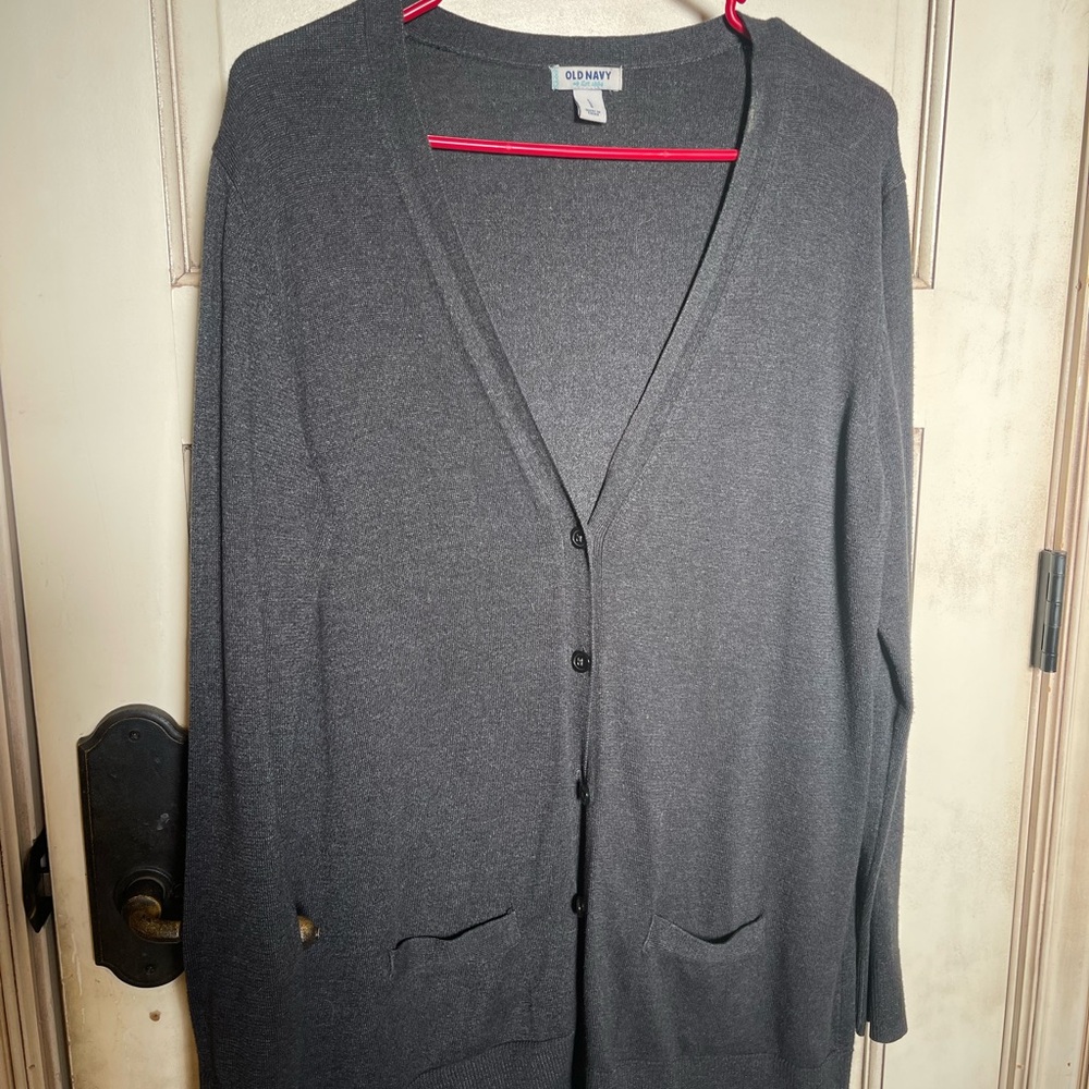 Old Navy Charcoal Knit Sweater Women’s Large